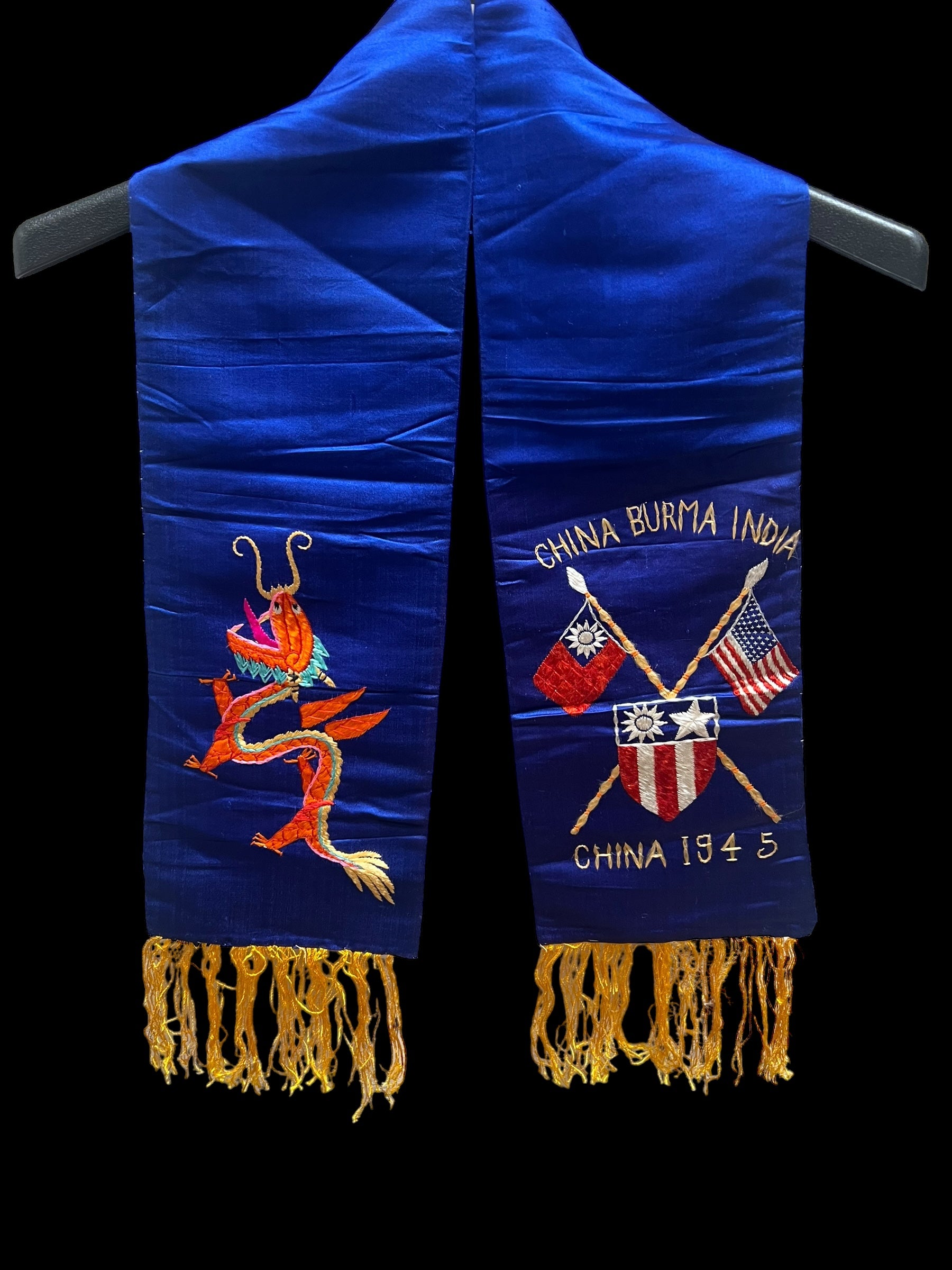 WWII CBI Scarf 1945 dated