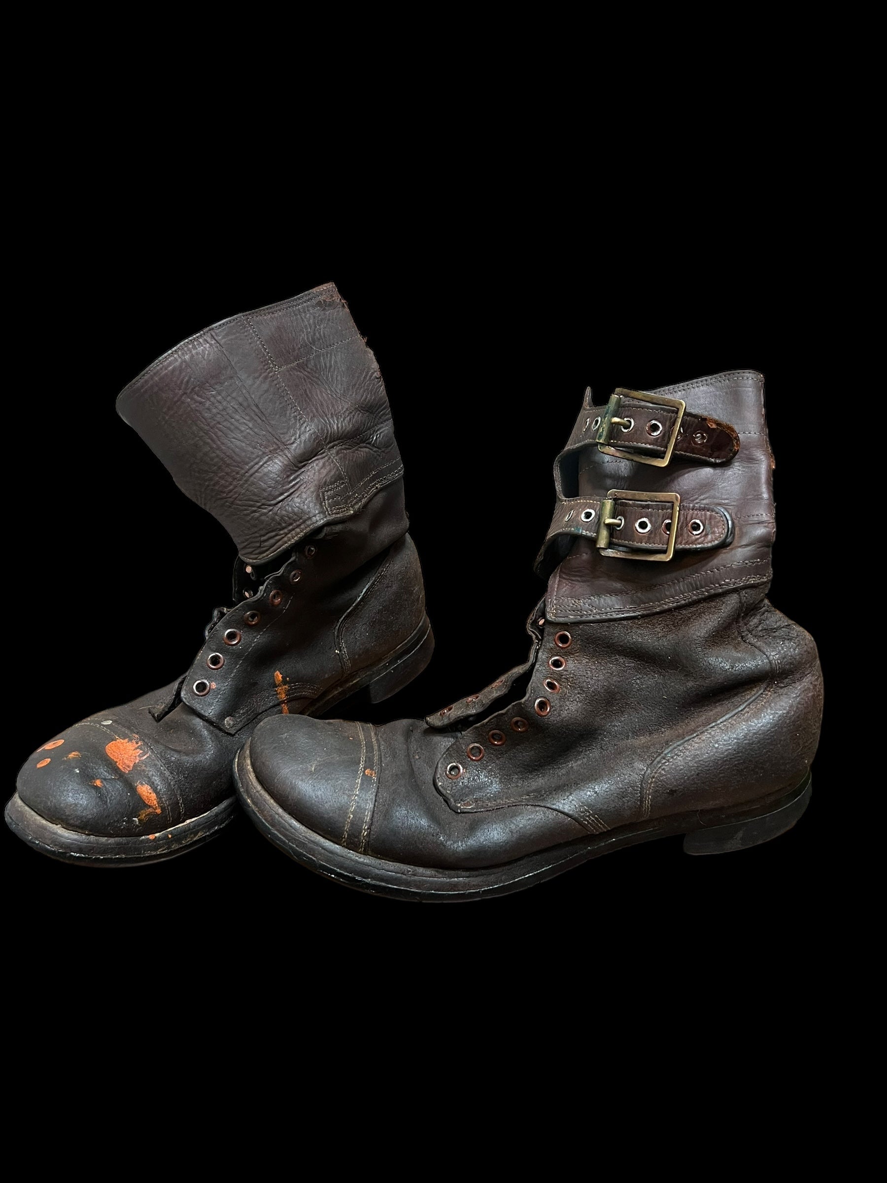 WWII Size 9EE Double Buckle Boots