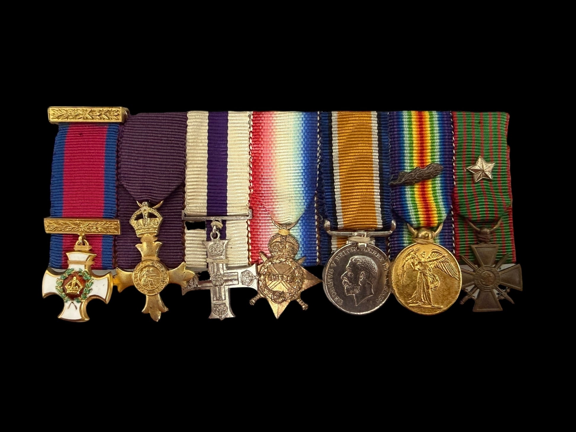 WW1 Spinks Made Miniature Medal Bar