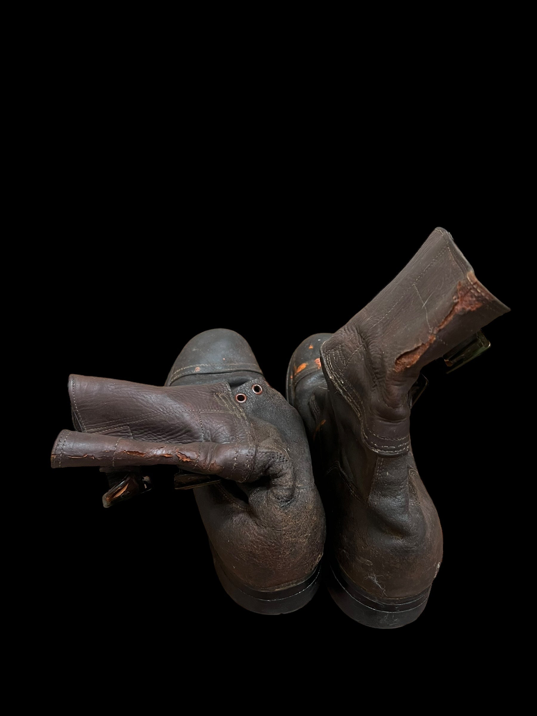 WWII Size 9EE Double Buckle Boots