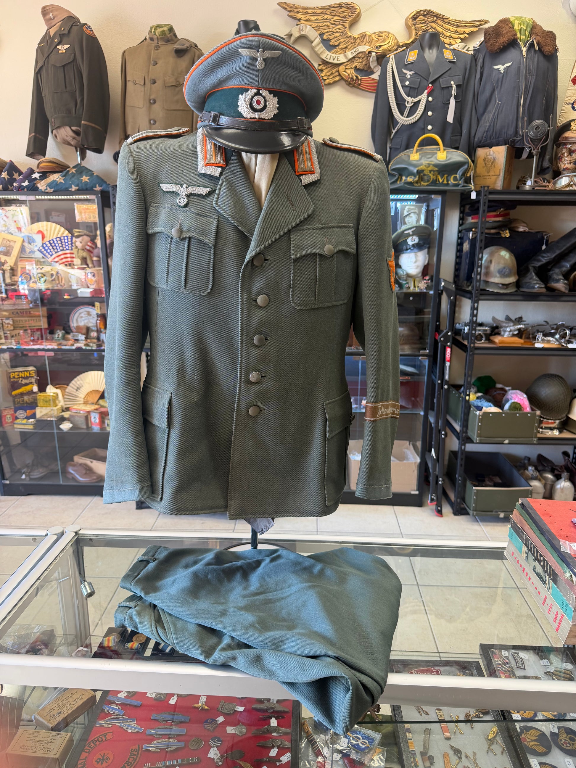 Named WWII German Feldgendarmerie Uniform Grouping - Dutch Made
