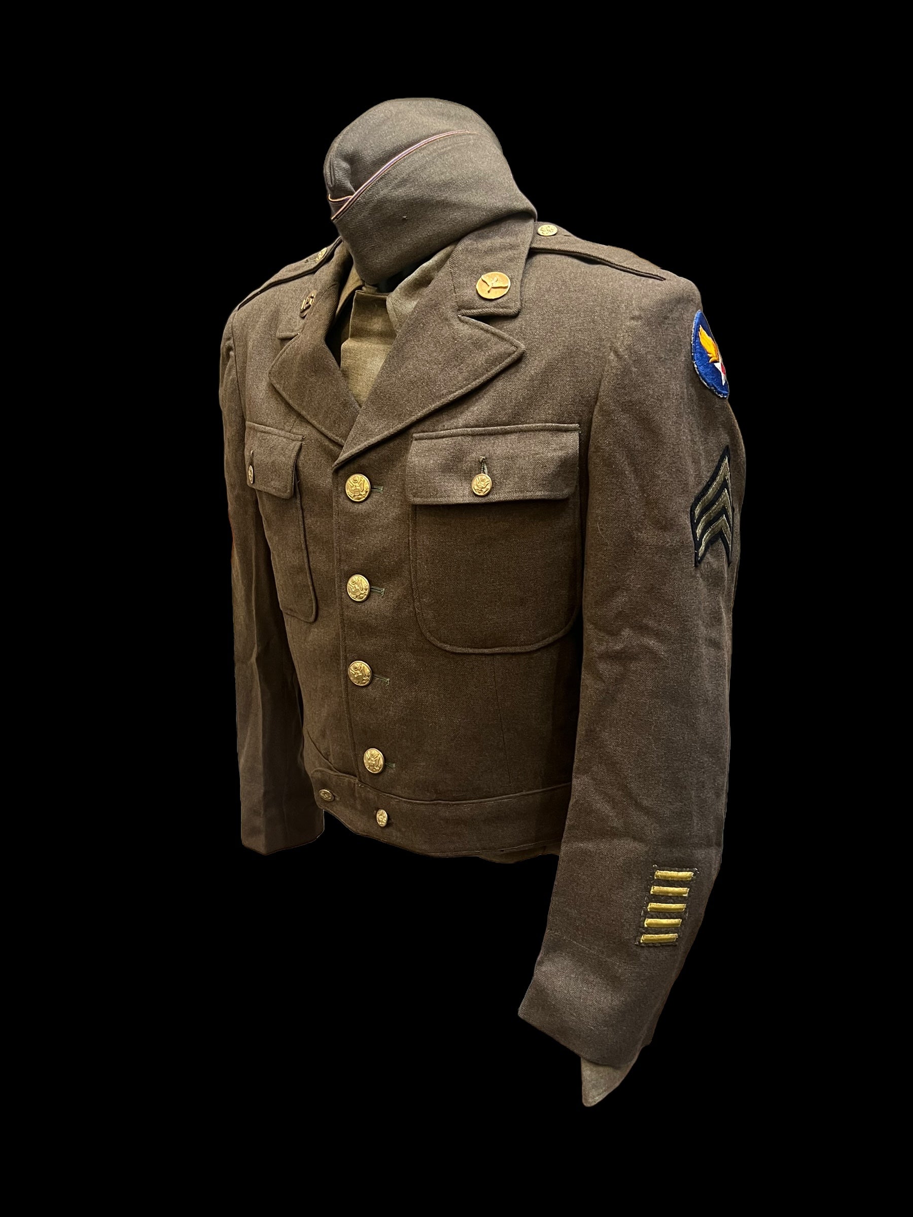 WWII AAF SGT’s Ike Cutdown Grouoping