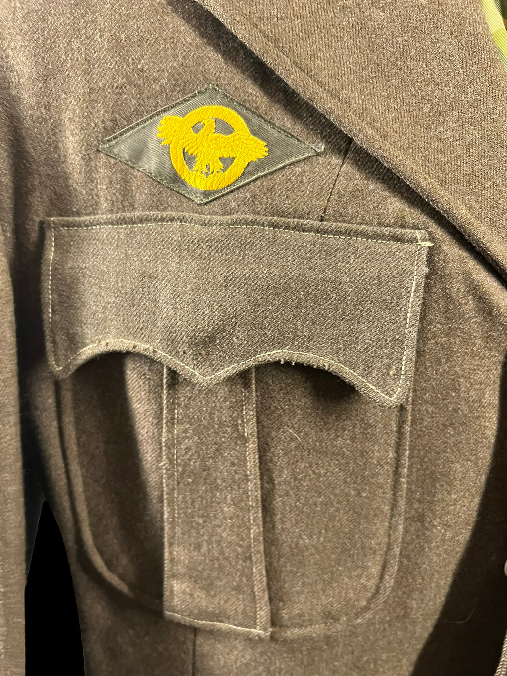 WWII CBI Theater Cut Down Ike with theater made wings