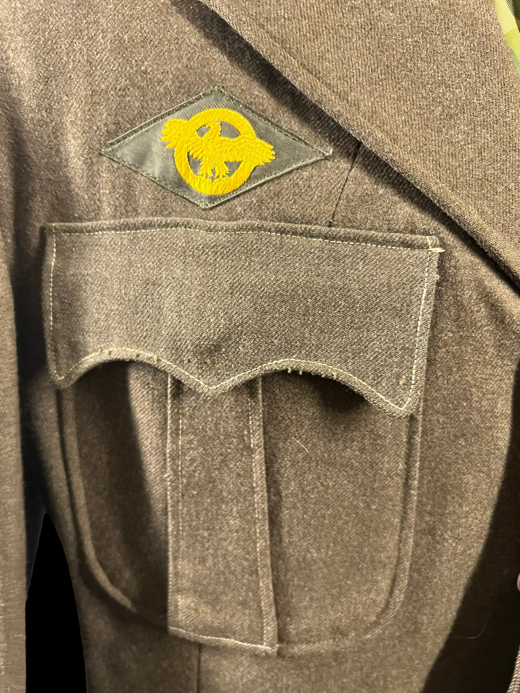 WWII CBI Theater Cut Down Ike with theater made wings
