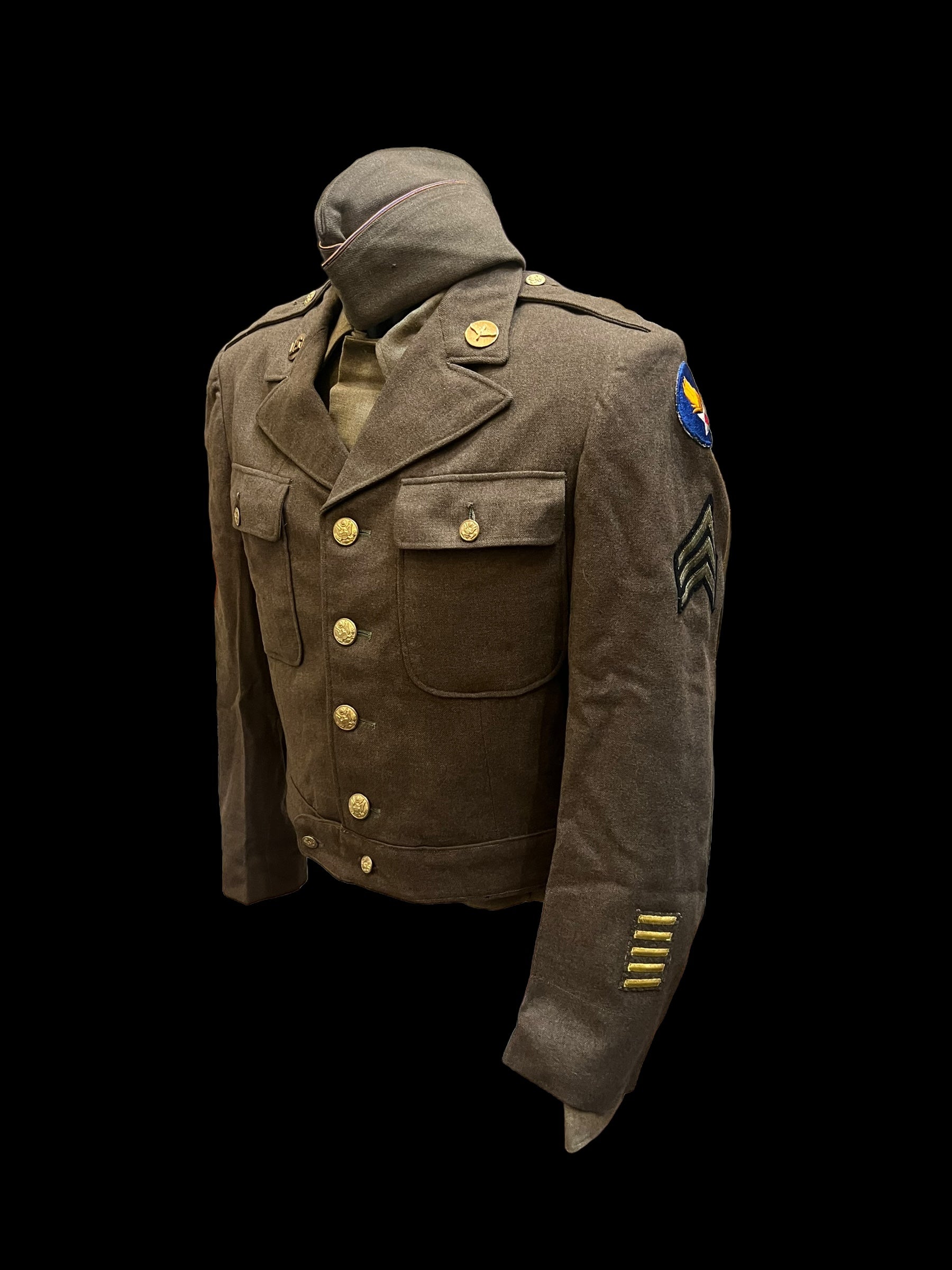 WWII AAF SGT’s Ike Cutdown Grouoping