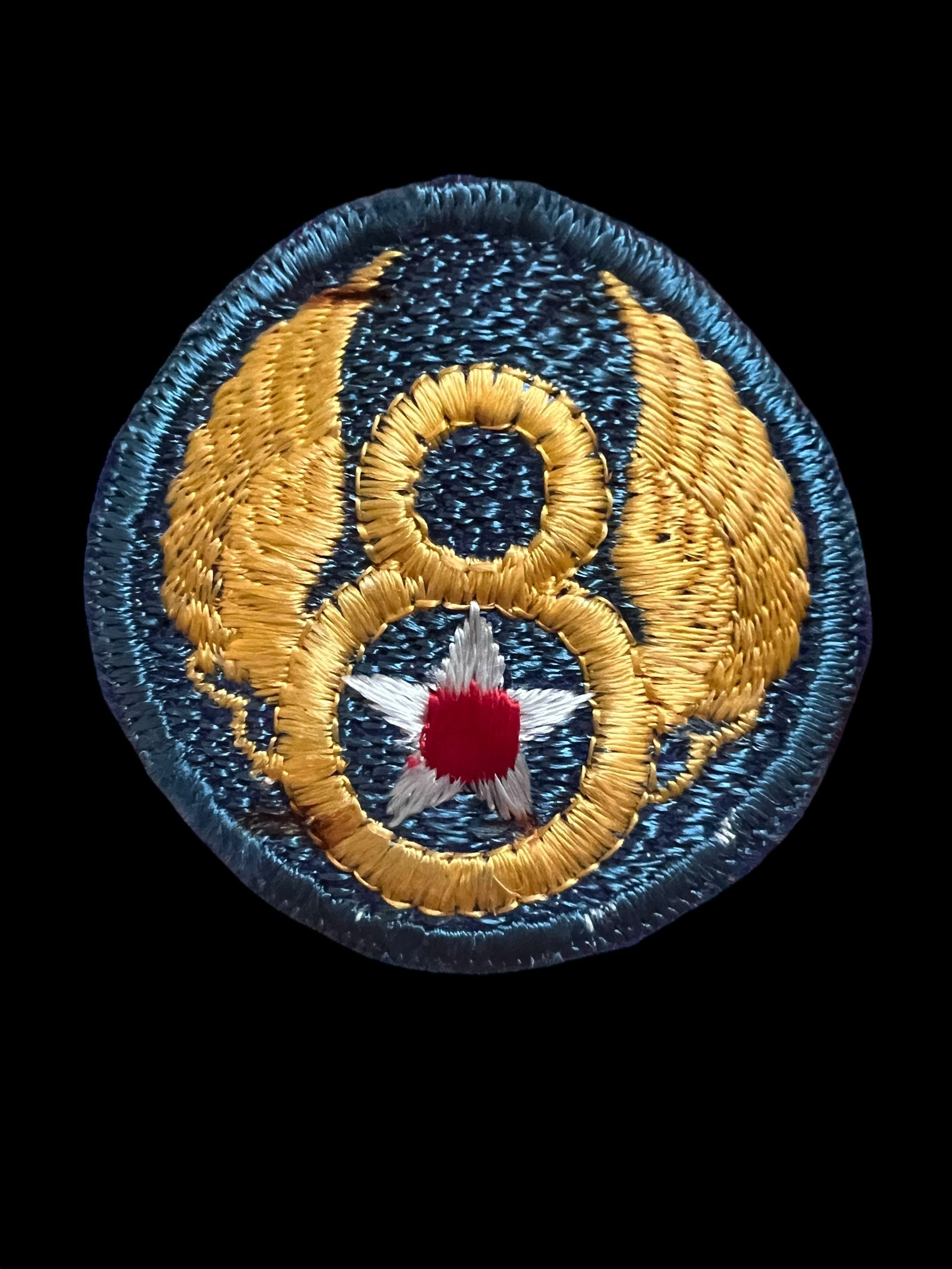 British made silk machine embroidered 8th AF Patch