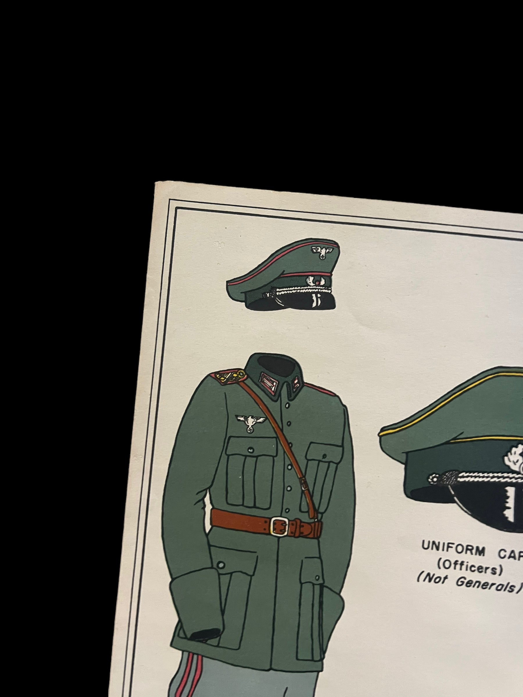 WWII US Army German Uniforms Recognition Poster