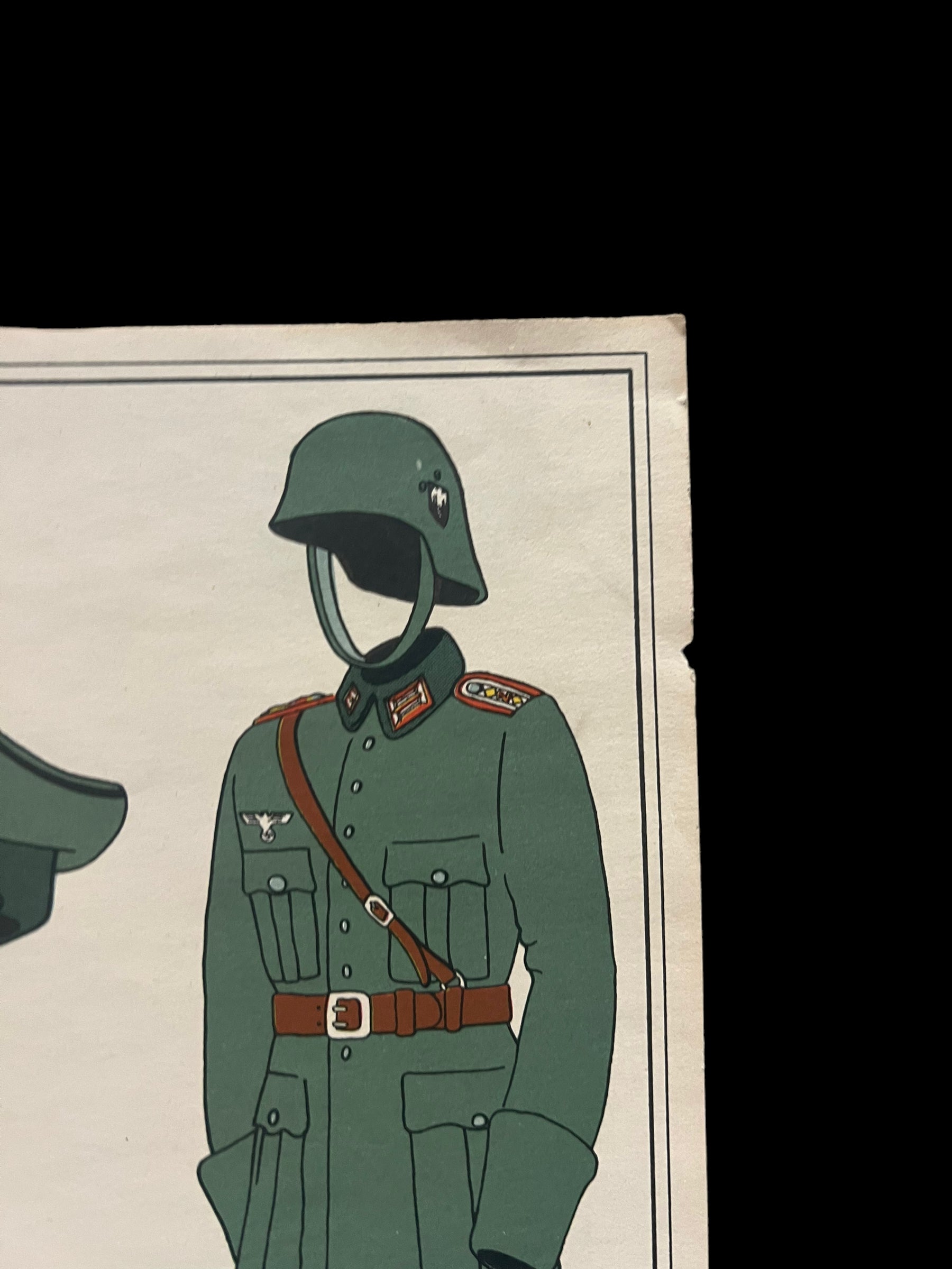 WWII US Army German Uniforms Recognition Poster