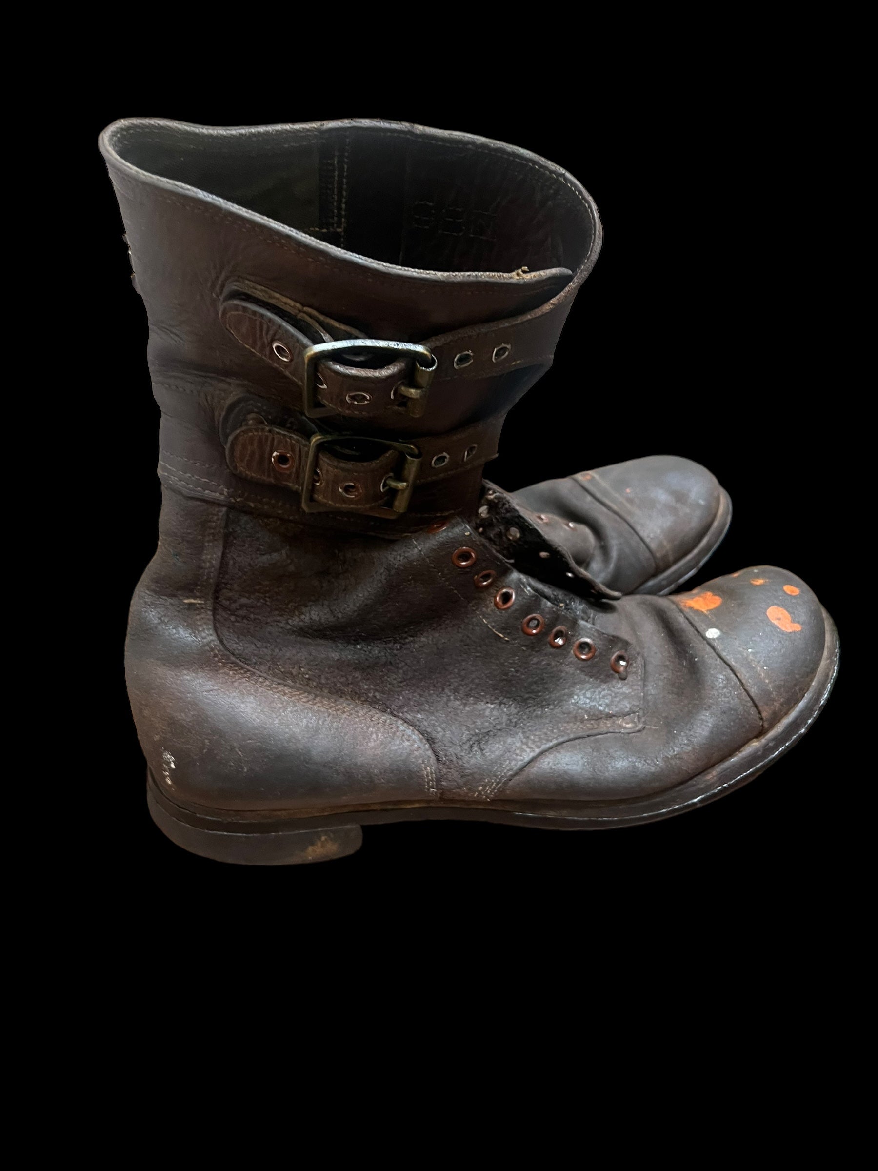 WWII Size 9EE Double Buckle Boots