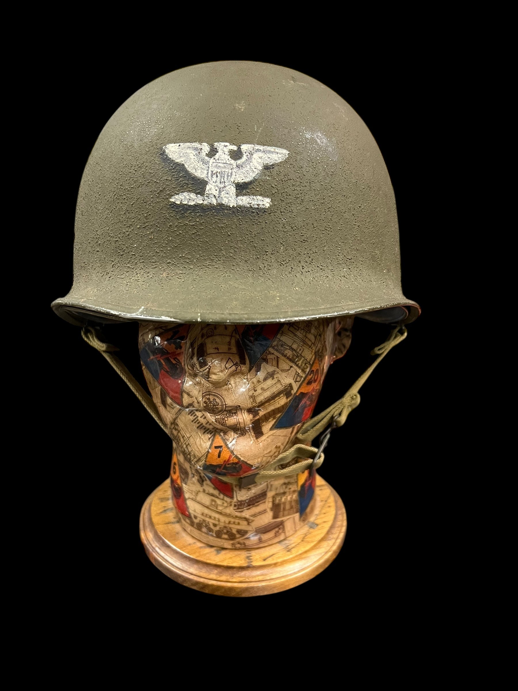 WWII Fixed Bale Colonels Helmet