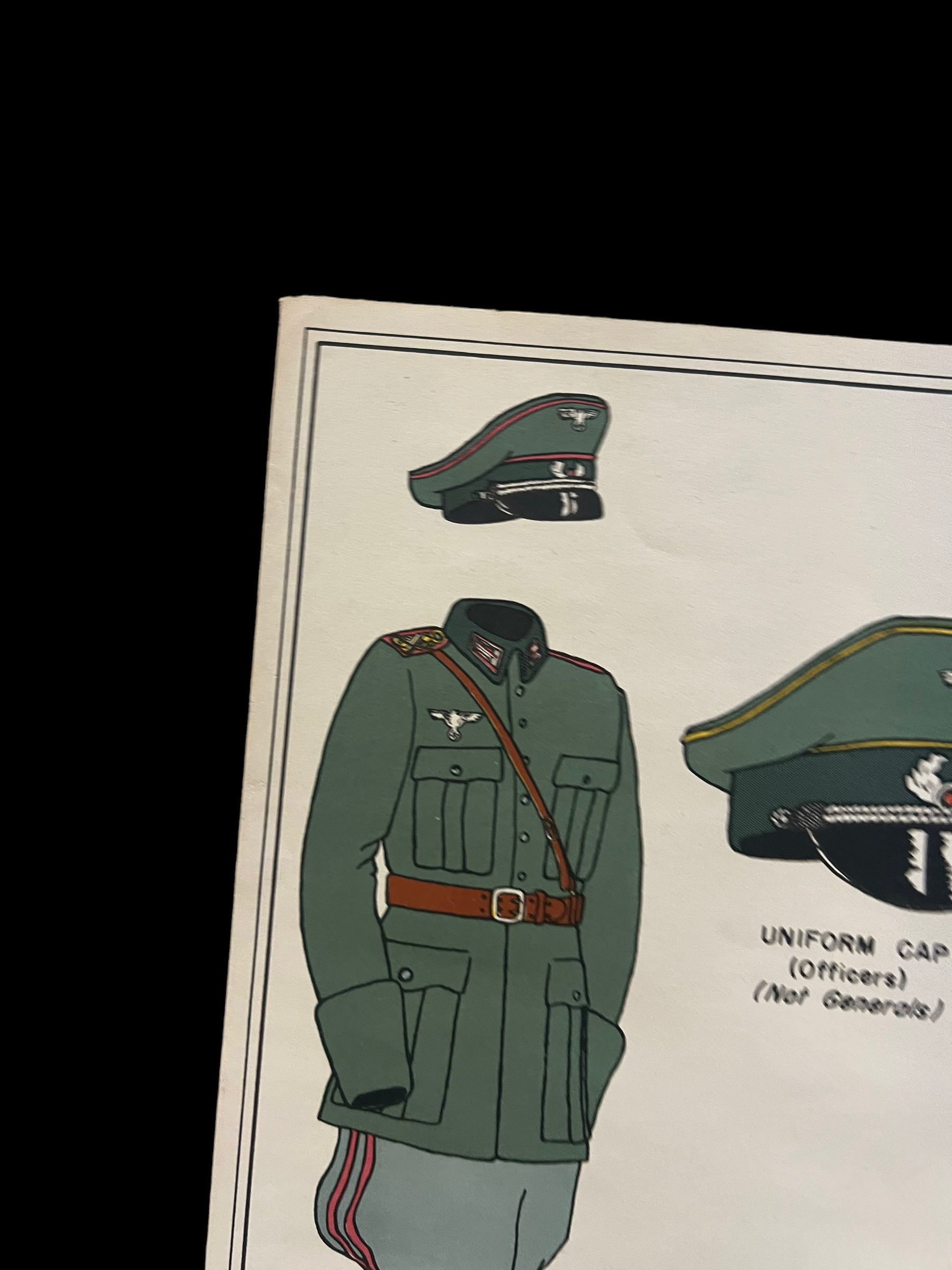 WWII US Army German Uniforms Recognition Poster