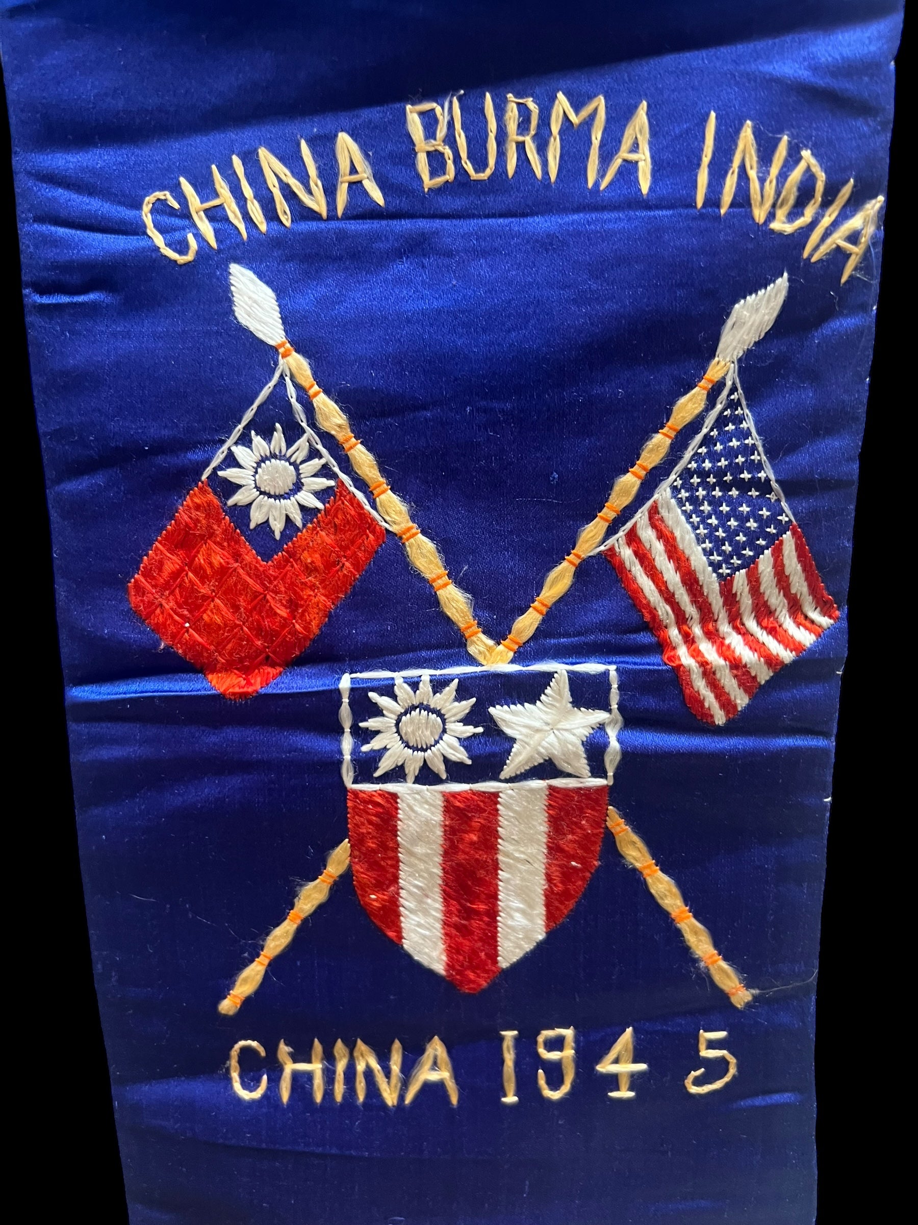 WWII CBI Scarf 1945 dated